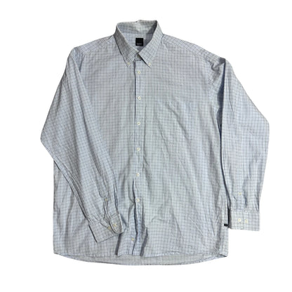 Sky Blue Grid Check Formal Shirt 🩶(2xl)
