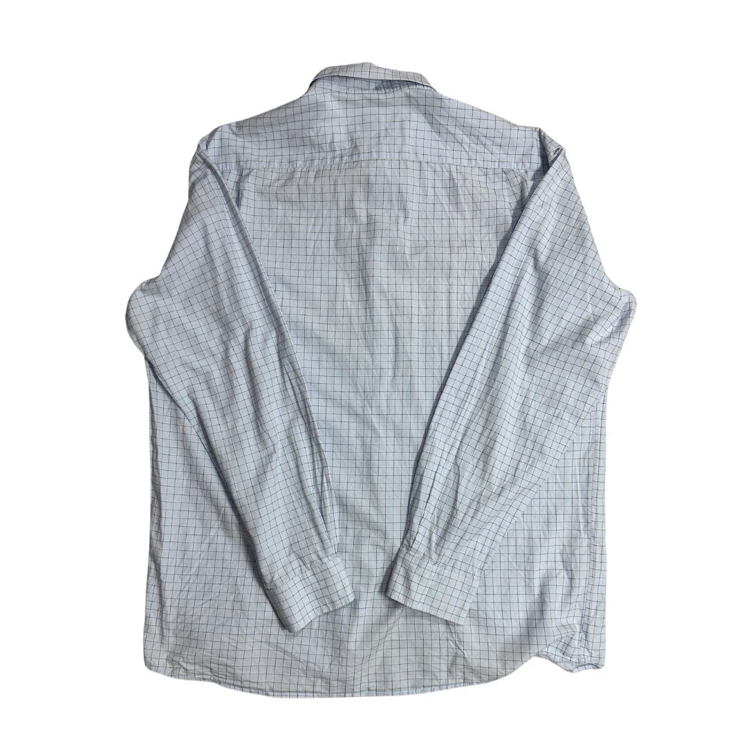 Sky Blue Grid Check Formal Shirt 🩶(2xl)