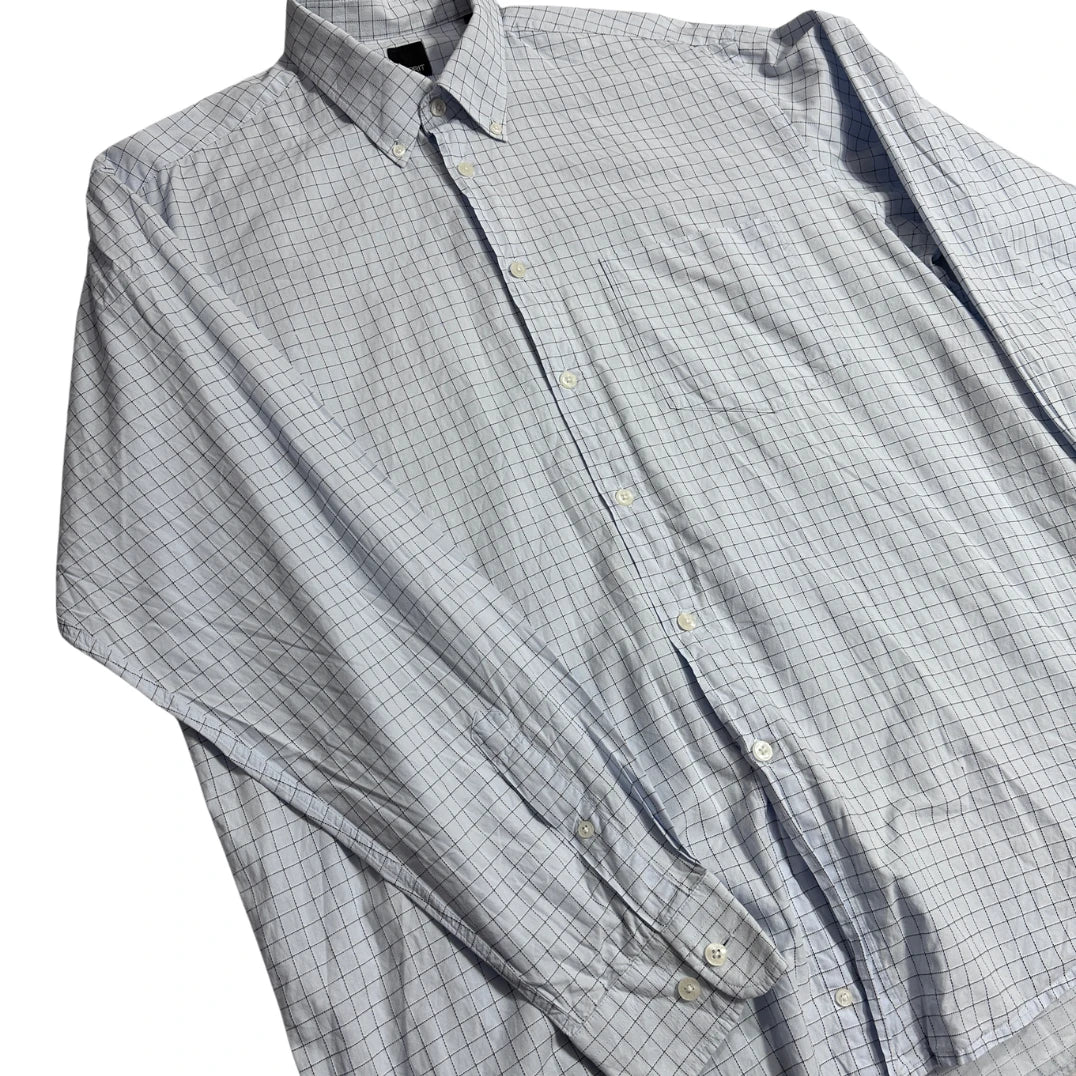 Sky Blue Grid Check Formal Shirt 🩶(2xl)