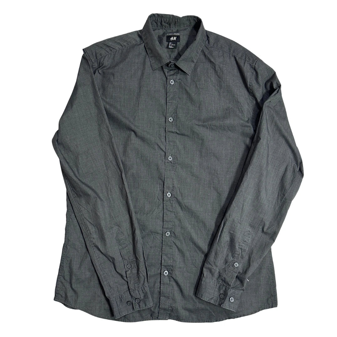 H&M® Charcoal Grey Easy Iron Formal Shirt 🖤(L)