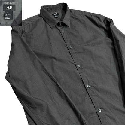 H&M® Charcoal Grey Easy Iron Formal Shirt 🖤(L)