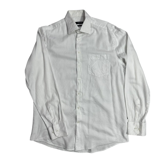 Classic White Minimal Formal Shirt 🤍(XL)