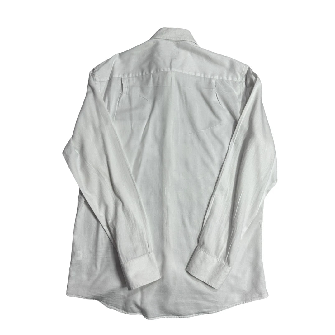 Classic White Minimal Formal Shirt 🤍(XL)
