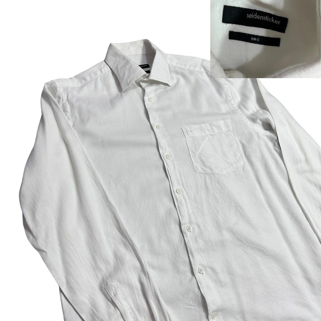 Classic White Minimal Formal Shirt 🤍(XL)