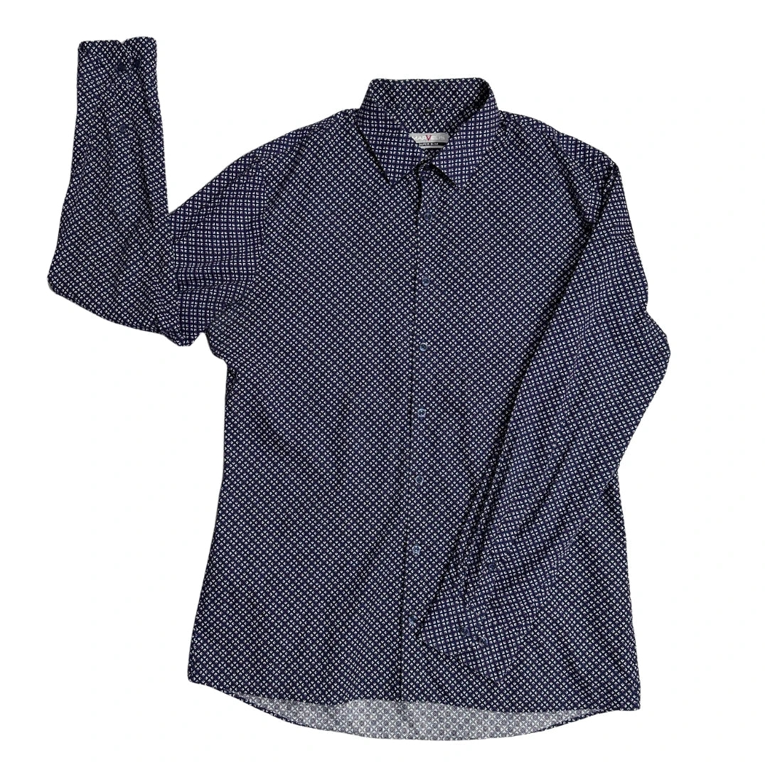 MarVelis®  Geometric Print Slim Shirt(L)