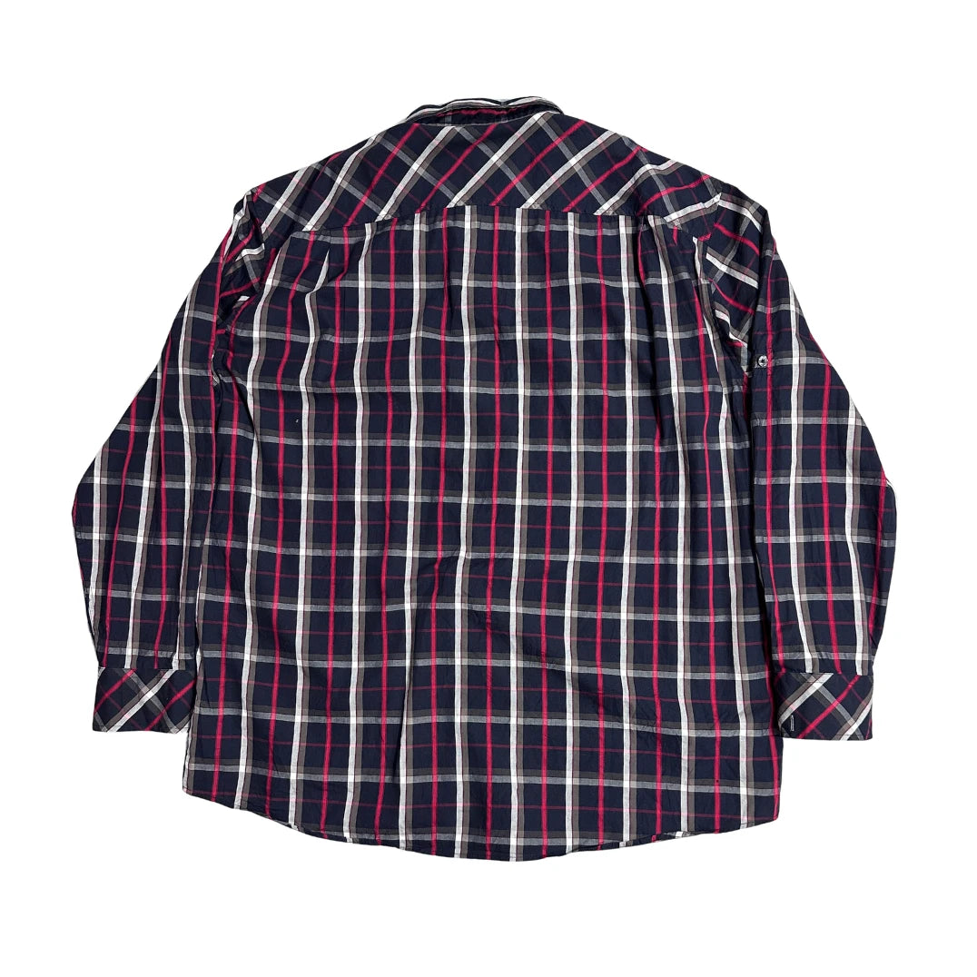 Bonita men® Navy Check Casual Shirt with Dual Pockets – XXL