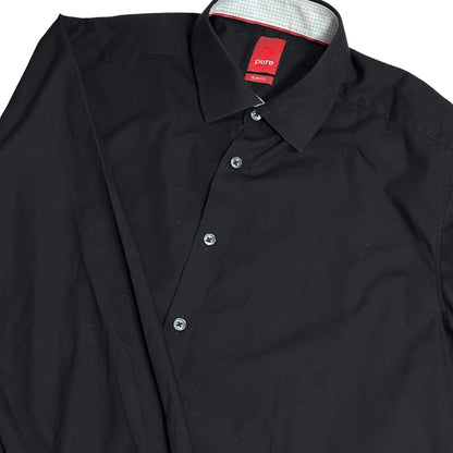 Pure® Black Slim Fit Formal Shirt 🖤(XL)