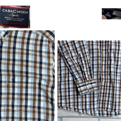Casa Moda® Checked Comfort Shirt 🤎(XL)