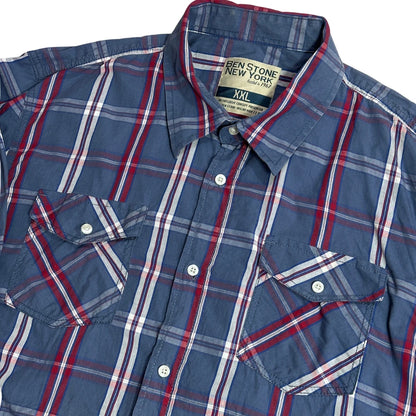 Ben Stone® Checked Dual Pocket Casual Shirt(2XL)