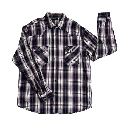 Okay® Western Snap Button Checked Shirt(L)