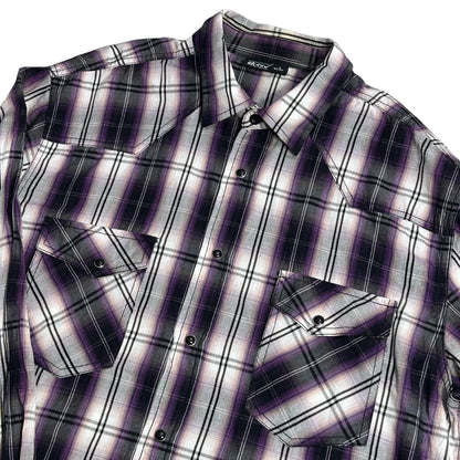 Okay® Western Snap Button Checked Shirt(L)
