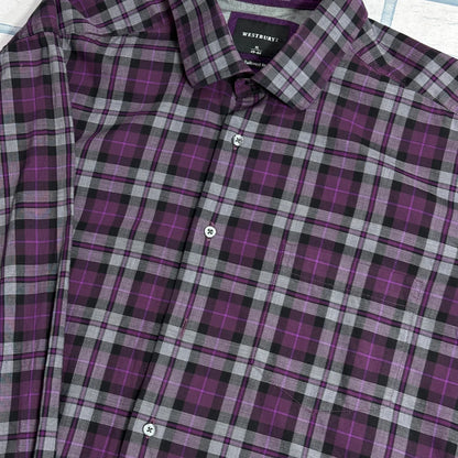 West bury® 💜 Tailored Check Formal Casual Shirt(XL)