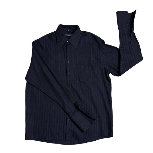 Ken Baker® Black Textured Formal Shirt(L)