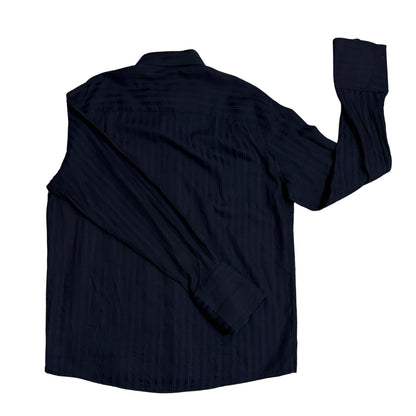 Ken Baker® Black Textured Formal Shirt(L)