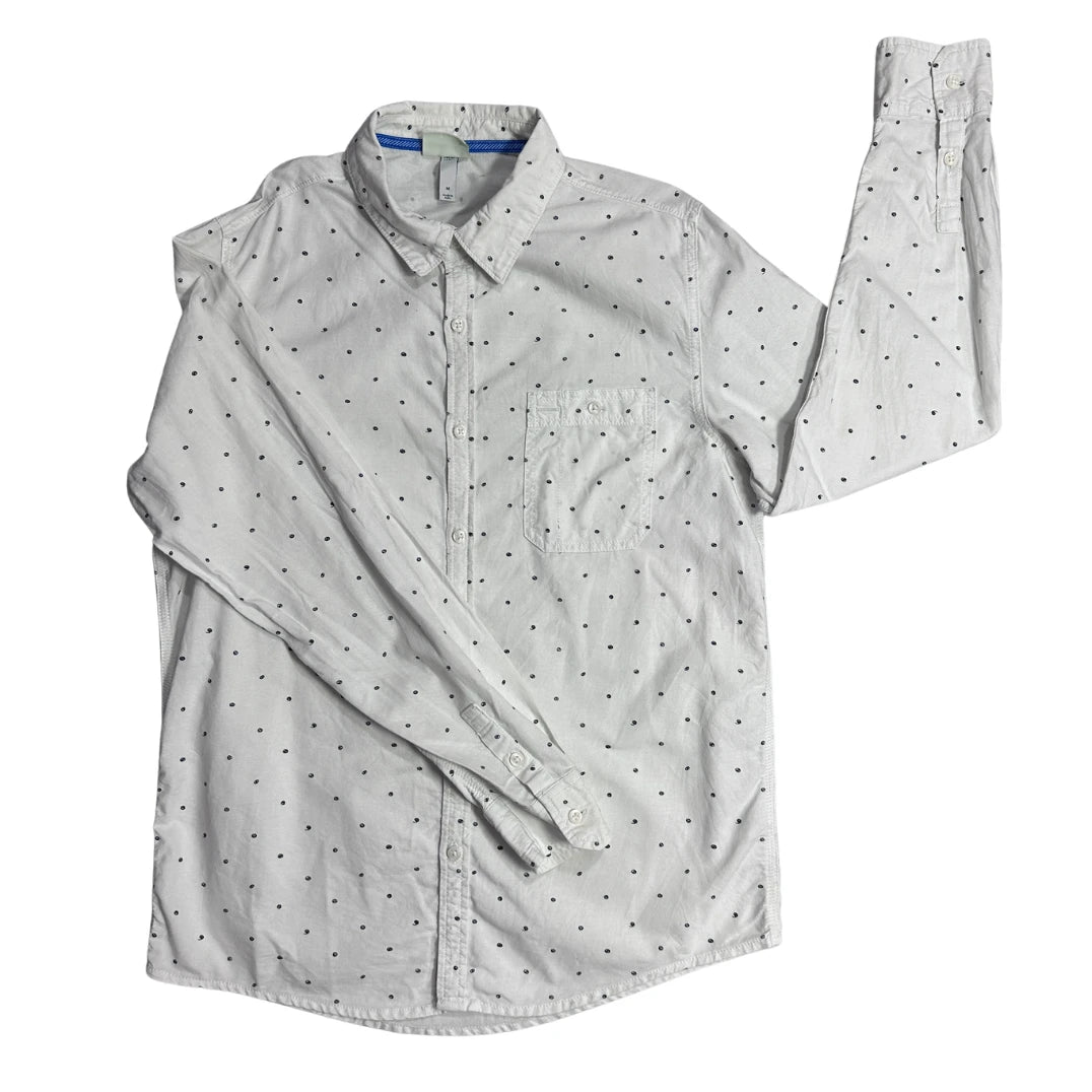 Adidas® Neo White Printed Casual Shirt(M)