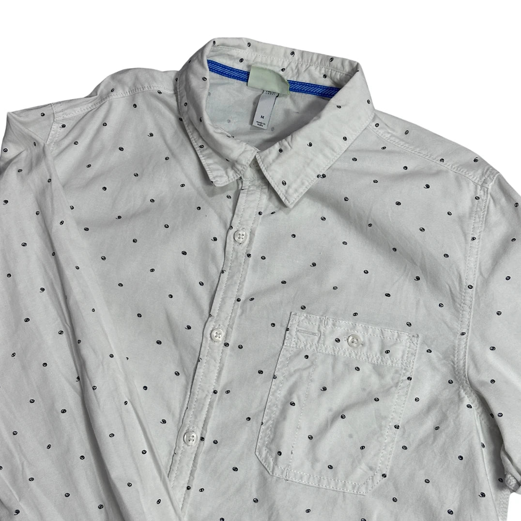 Adidas® Neo White Printed Casual Shirt(M)