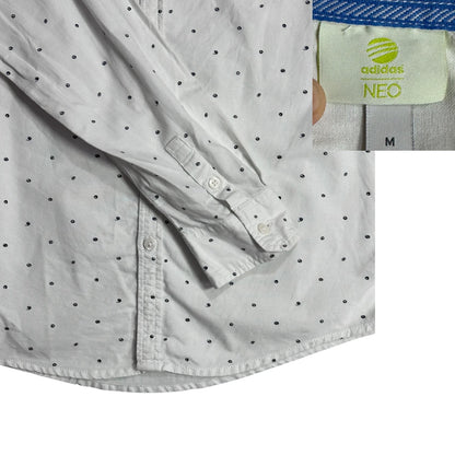 Adidas® Neo White Printed Casual Shirt(M)