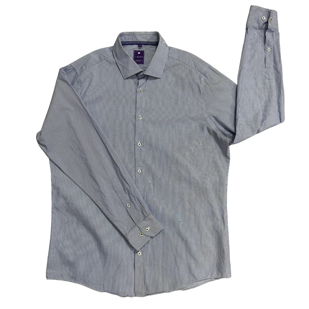 Redmond® Men’s Pinstripe Slim Fit Formal Dress Shirt – XL