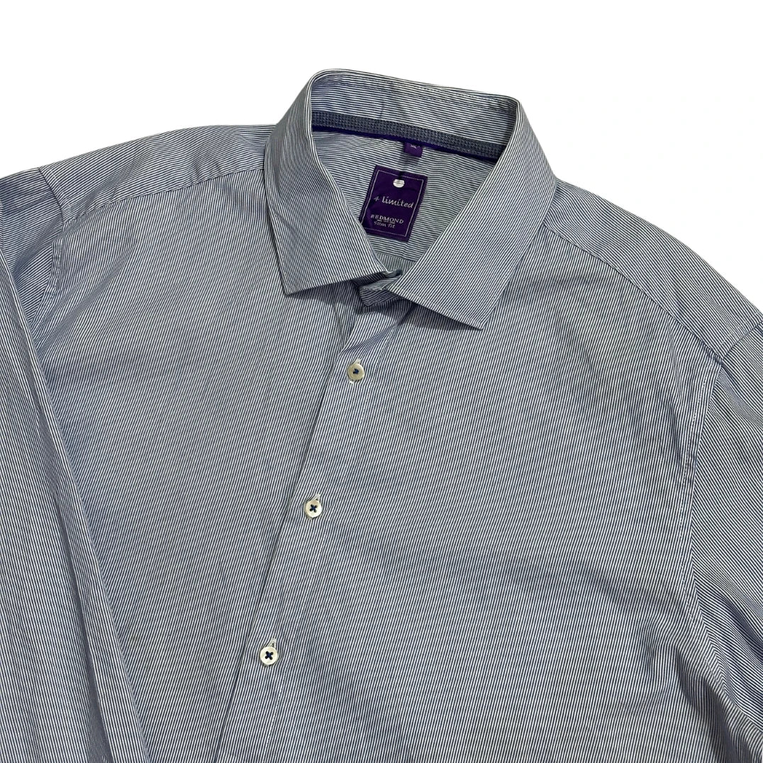 Redmond® Men’s Pinstripe Slim Fit Formal Dress Shirt – XL