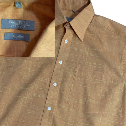 C&A® Men’s Beige Short Sleeve Easy Iron Formal Shirt with Chest Pocket(S)