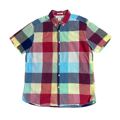 H&M® Multicolor Check Short Sleeve Shirt(L)