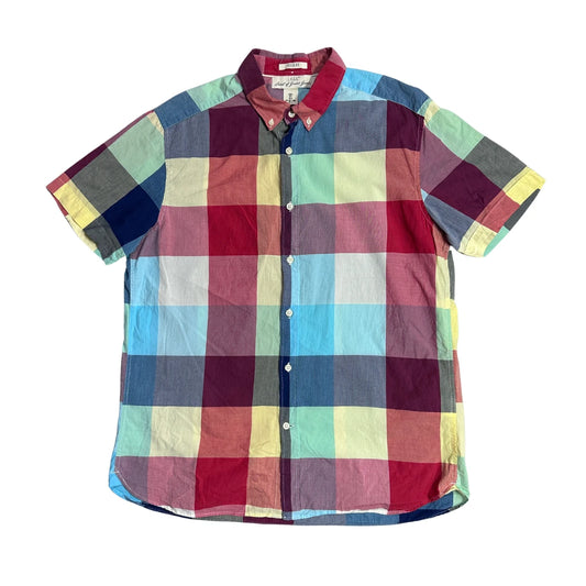 H&M® Multicolor Check Short Sleeve Shirt(L)
