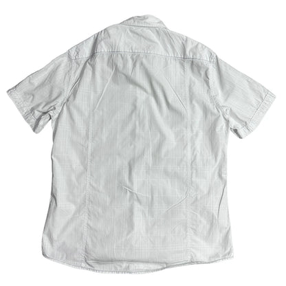 Esprit® Urban Fit White Textured Short Sleeve Shirt(XL)