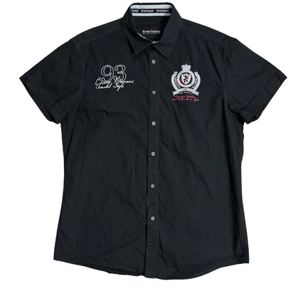 Bruno Banani® Embroidered Black Statement Shirt(L)