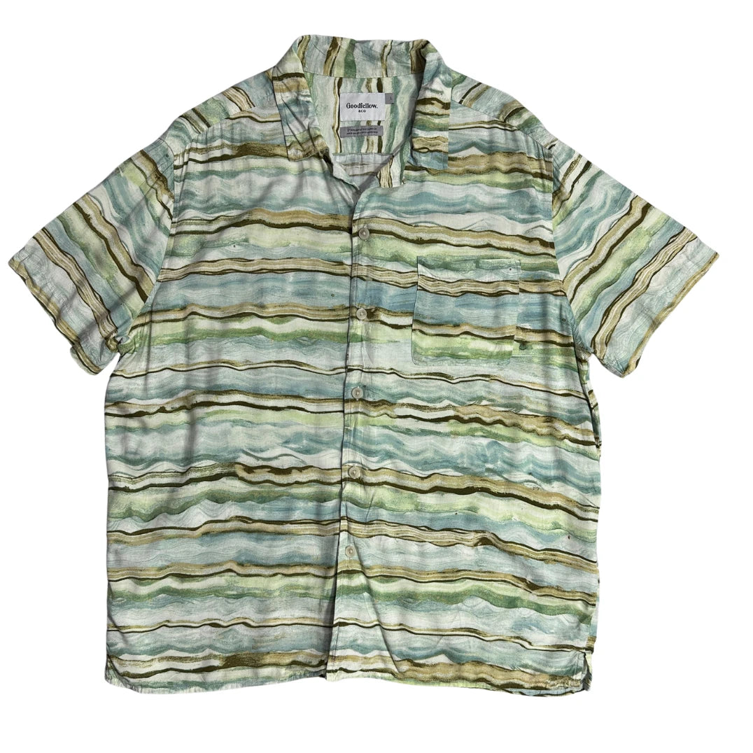 Goodfellow & Co® Abstract Stripe Short Sleeve Shirt(L)