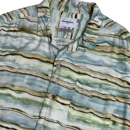 Goodfellow & Co® Abstract Stripe Short Sleeve Shirt(L)