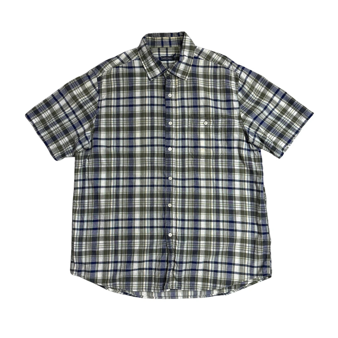 Faded Glory® Classic Plaid Short Sleeve Shirt(L)