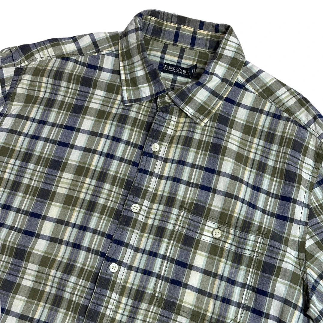 Faded Glory® Classic Plaid Short Sleeve Shirt(L)