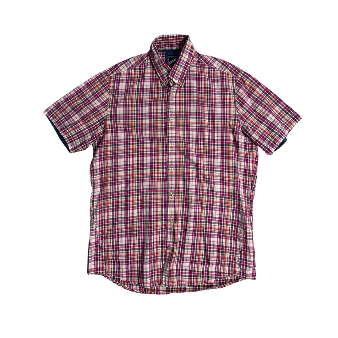 Hechter® Multicolor Check Short Sleeve Shirt(M)