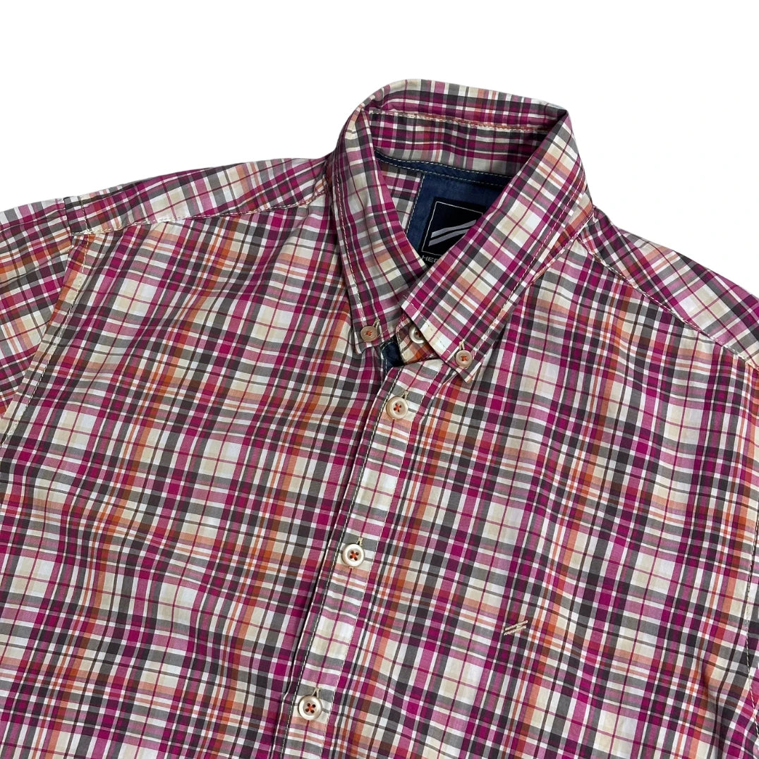 Hechter® Multicolor Check Short Sleeve Shirt(M)