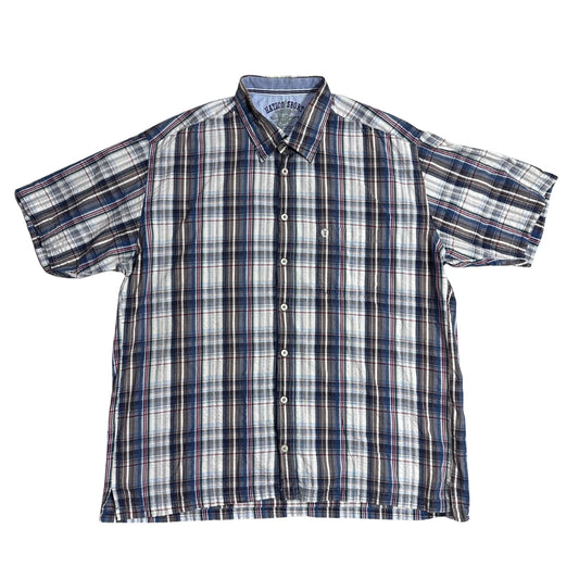 Hatico Sport® 📘 Classic Checked Short Sleeve Casual Shirt(XL)