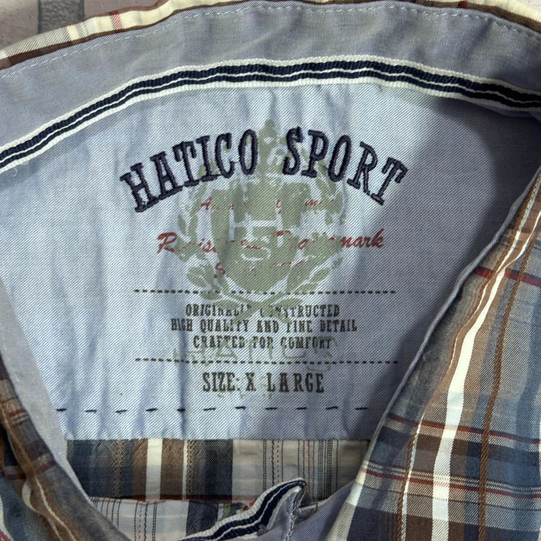 Hatico Sport® 📘 Classic Checked Short Sleeve Casual Shirt(XL)