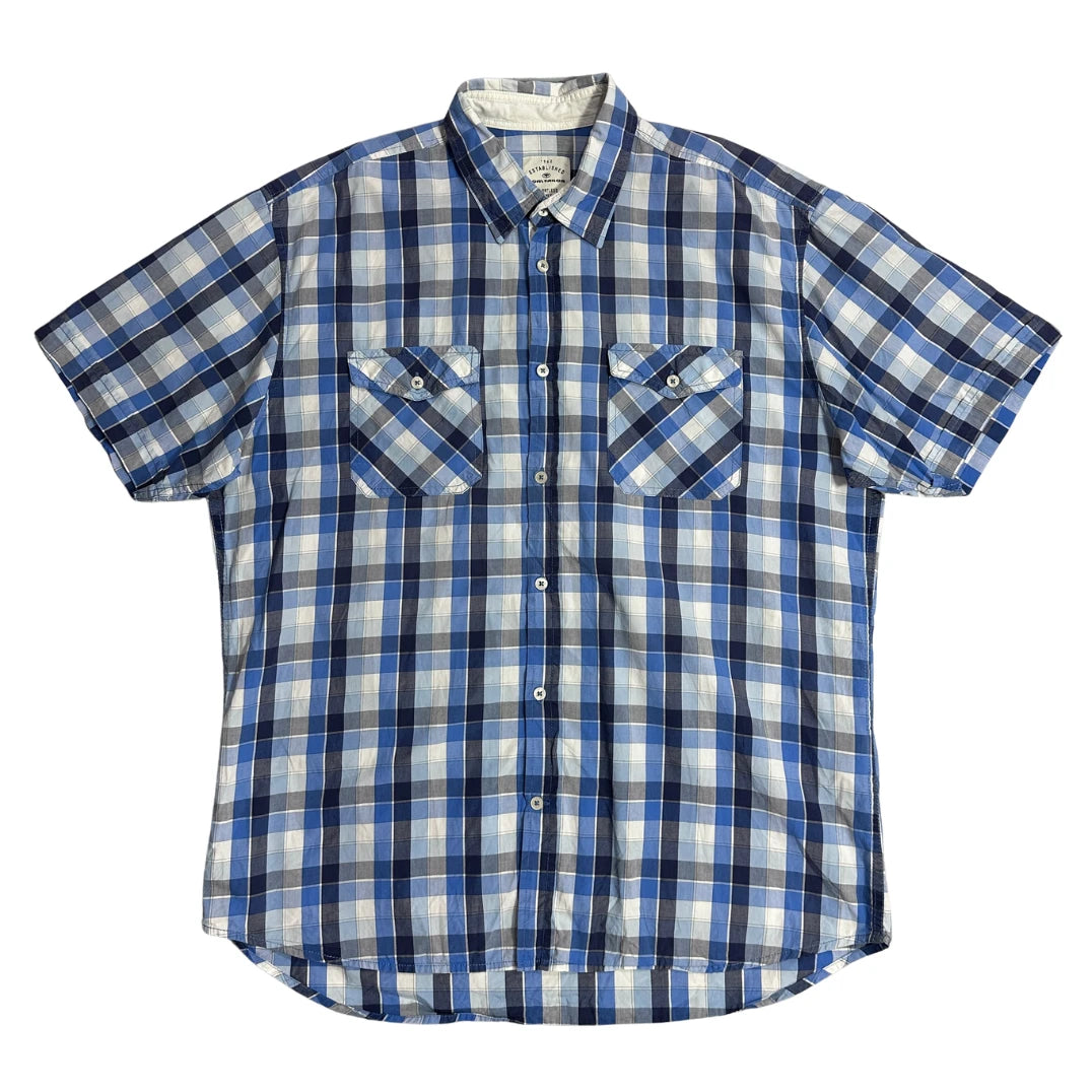 TOM TAILOR® 🔹 Dual Pocket Plaid Short Sleeve Shirt(XL)