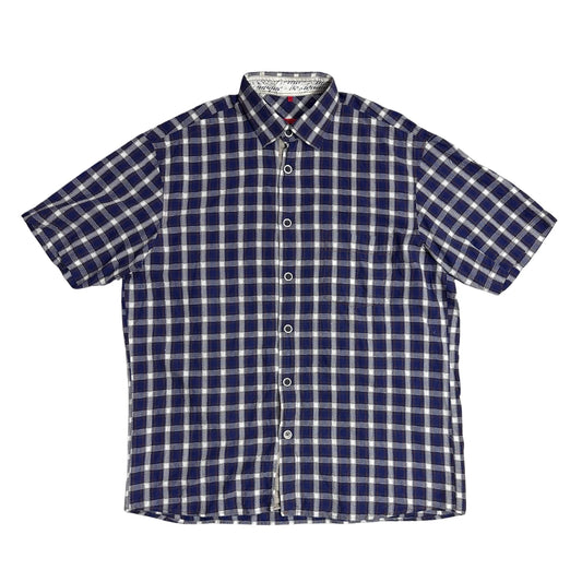 🔴 SIGNUM® Classic Checked Short Sleeve Button-Up Shirt(XL)