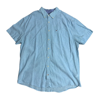 🇺🇸 TOMMY HILFIGER® Sky Blue Button-Down Casual Shirt(2XL)