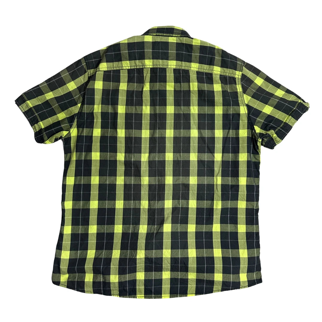 💥 ANGELO LITRICO® Neon Check Slim Fit Shirt(XL)