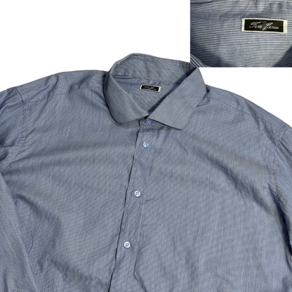 Tom James® Blue Striped Formal Shirt(XL)