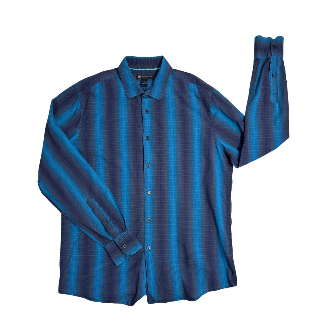 INC® Blue Textured Formal Shirt(M)