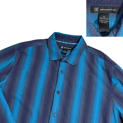 INC® Blue Textured Formal Shirt(M)