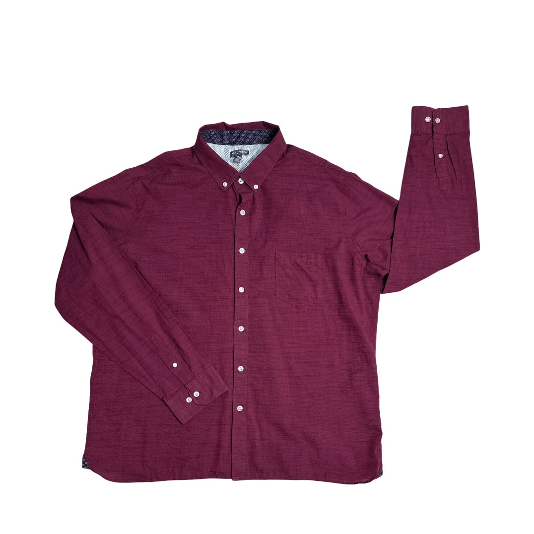 Van Heusen® Maroon Button Down Formal Shirt(2XL)