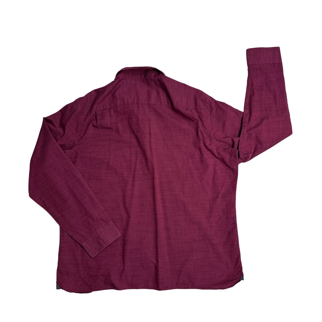 Van Heusen® Maroon Button Down Formal Shirt(2XL)