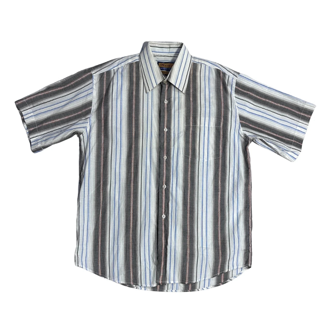 Nixie® Multi Stripe Casual Short Sleeve Shirt(M)