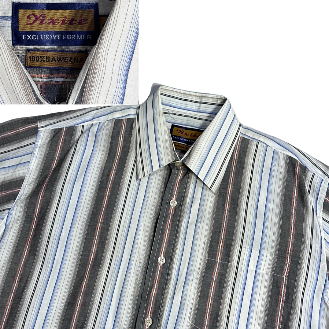 Nixie® Multi Stripe Casual Short Sleeve Shirt(M)