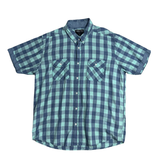 Identic® Blue Check Casual Shirt(XL)