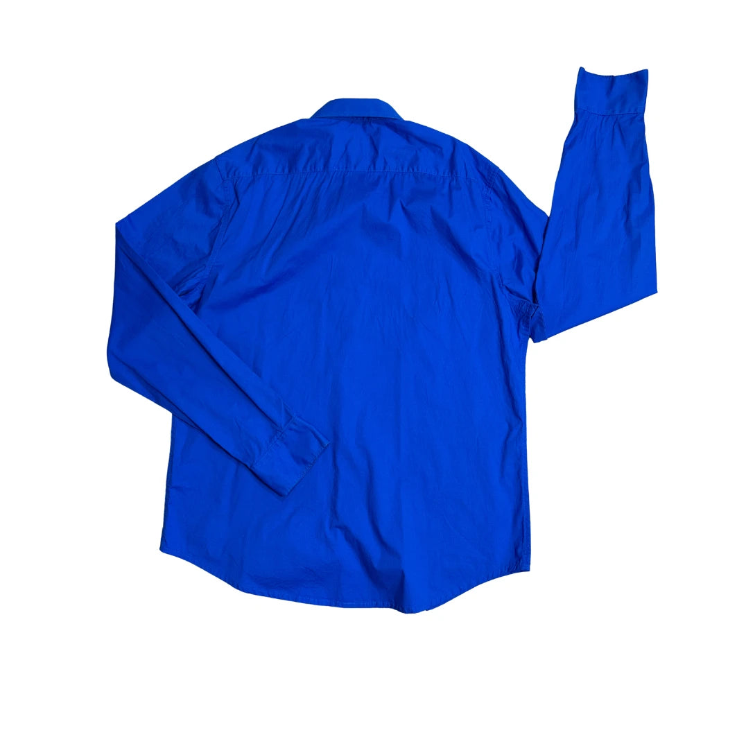 Structure® Royal Blue Slim Fit Dress Shirt(L)