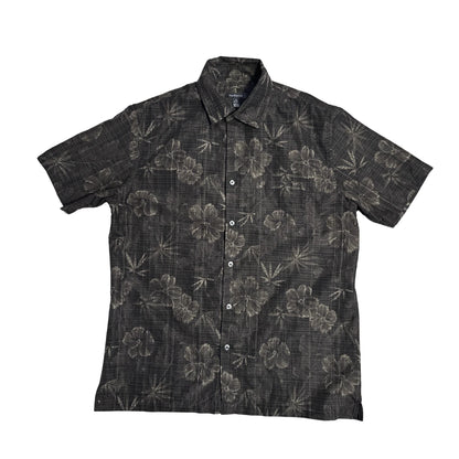Van Heusen® Black Floral Casual Shirt(M)
